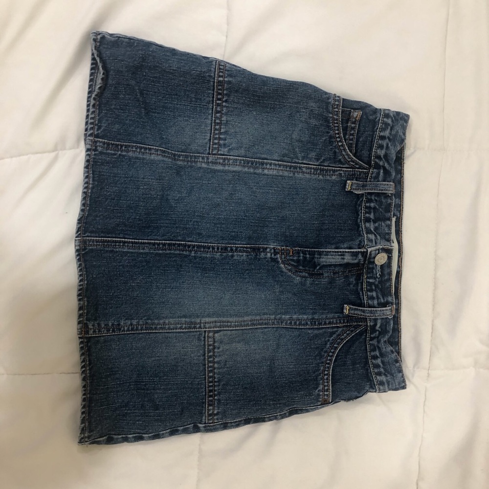 vintage gap mini denim skirt